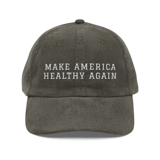 MAKE AMERICA HEALTHY AGAIN Vintage Corduroy Cap